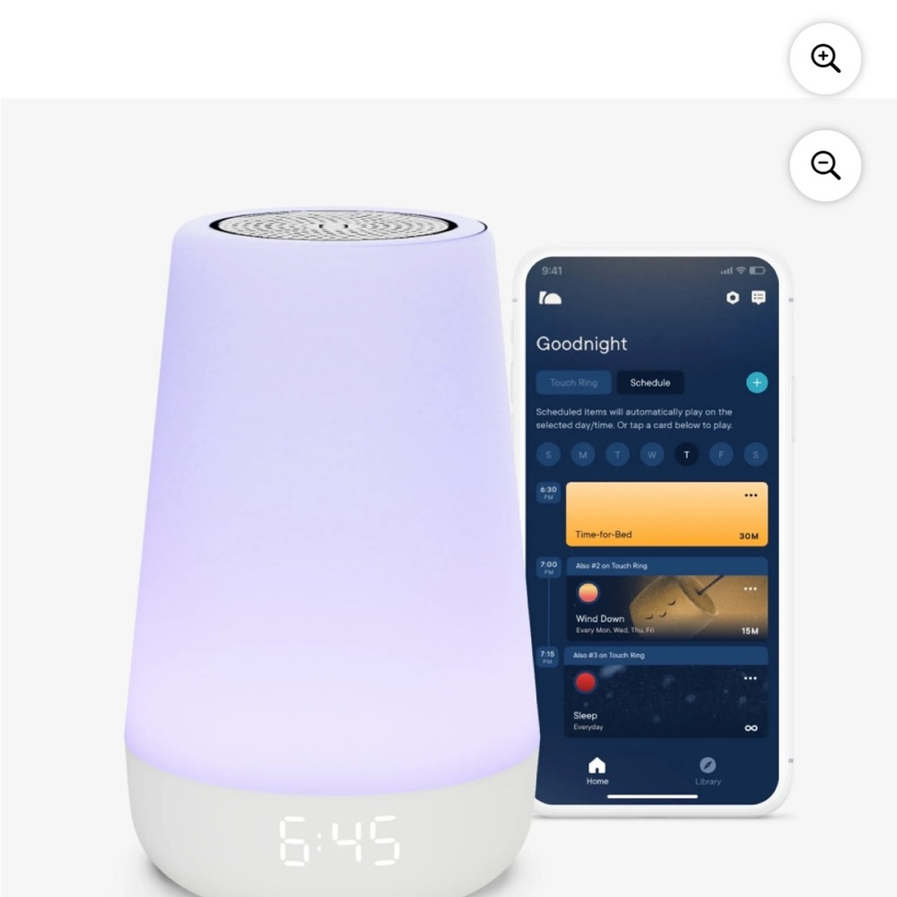 Hatch Smart Sleep Trainer Night Light - Lavender and White